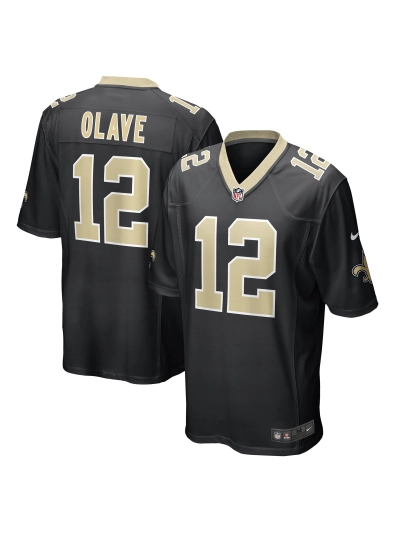 New Orleans Saints Chris Olave Nike Black Players Game Jersey 01