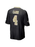 New Orleans Saints Derek Carr Nike Black Game Jersey