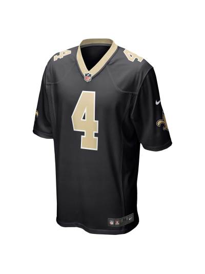 New Orleans Saints Derek Carr Nike Black Game Jersey 02
