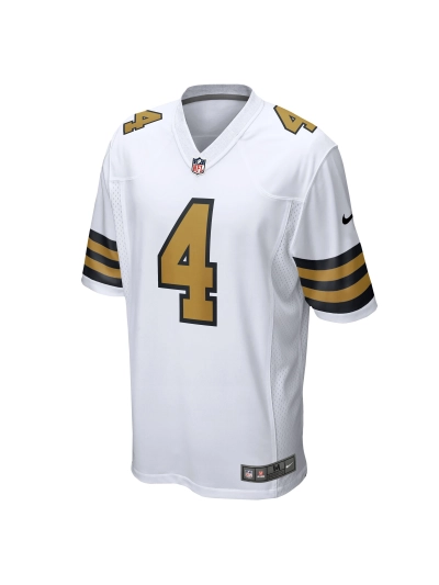 New Orleans Saints Derek Carr Nike White Alternate Game Jersey 02