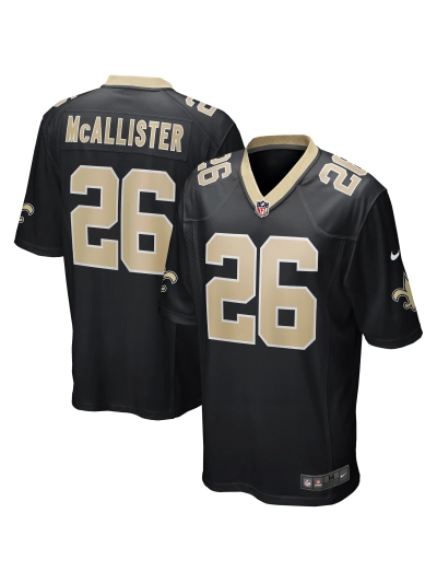 New Orleans Saints Deuce McAllister Nike Black Game Retired Jersey 01