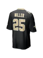 New Orleans Saints Kendre Miller Nike Black Team Game Jersey