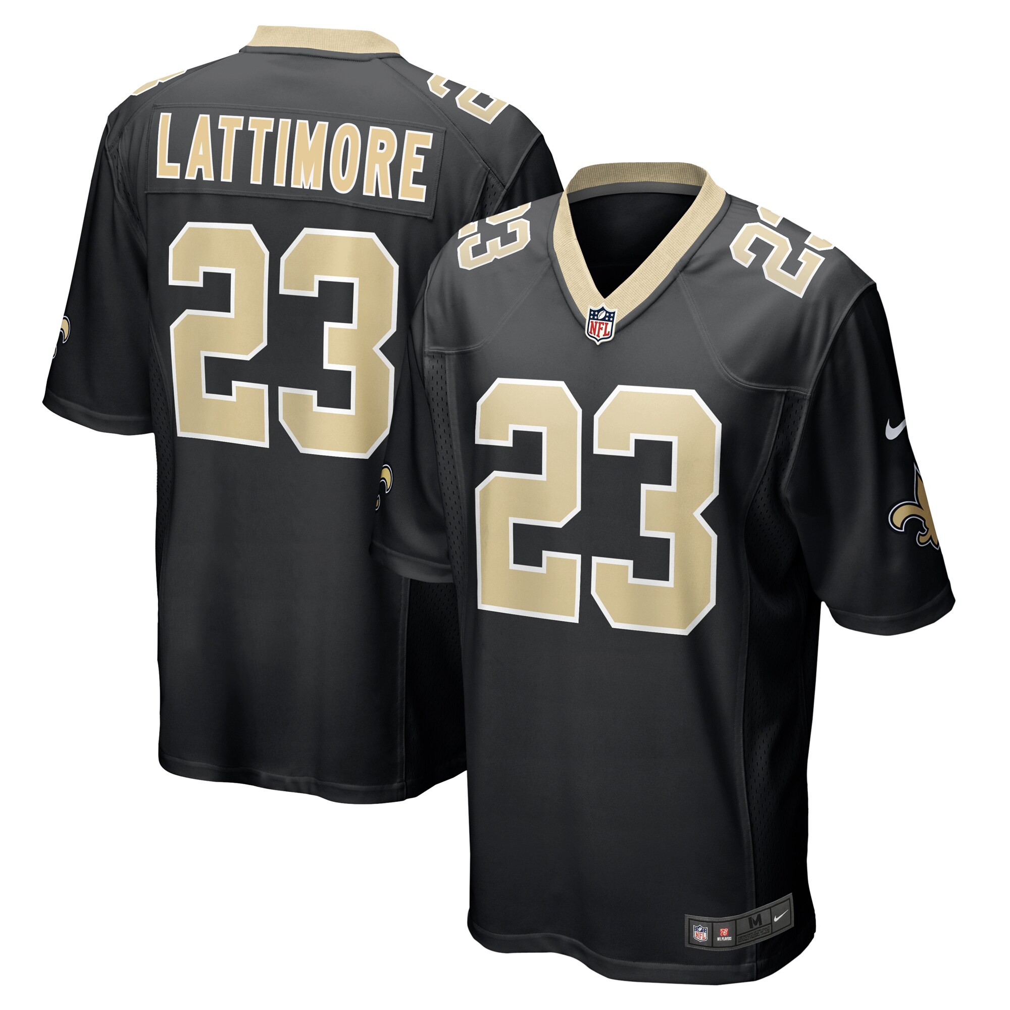 New Orleans Saints Marshon Latimore Nike Black Game Jersey