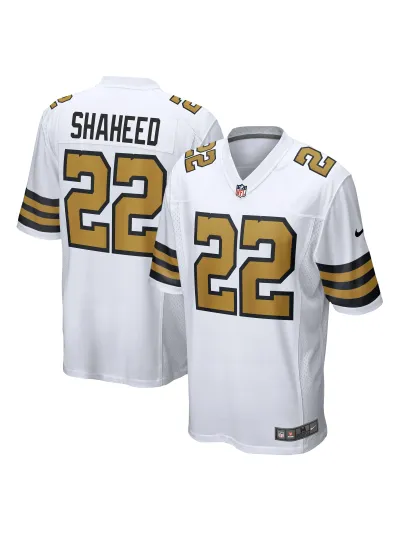 New Orleans Saints Rashid Shaheed Nike White Alternate Game Jersey 01