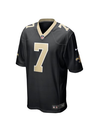 New Orleans Saints Taysom Hill Nike Black Game Jersey 02