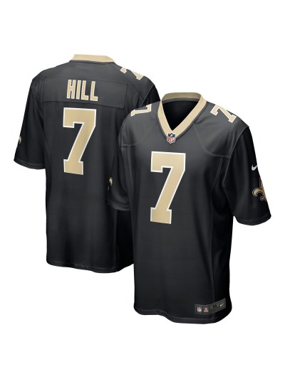 New Orleans Saints Taysom Hill Nike Black Game Jersey 01