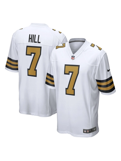 New Orleans Saints Taysom Hill Nike White Alternate Game Jersey 01