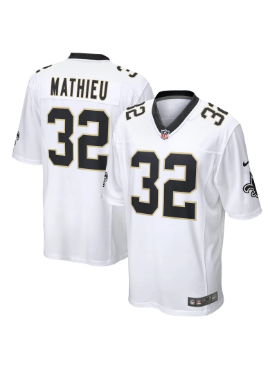 New Orleans Saints Tyrann Mathieu Nike White Game Jersey 01
