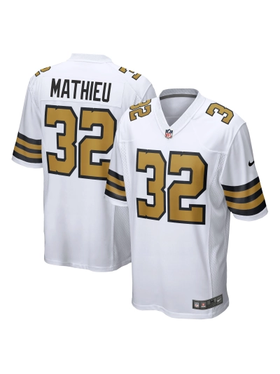 New Orleans Saints Tyrann Mathieu Nike White Players Game Jersey 01