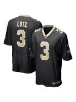 New Orleans Saints Wil Lutz Nike Black Game Jersey