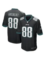 Philadelphia Eagles Dallas Goedert Men's Nike Black Game Jersey