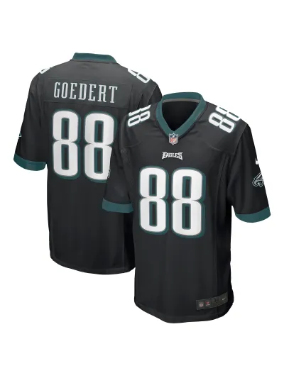 Philadelphia Eagles Dallas Goedert Men's Nike Black Game Jersey 01