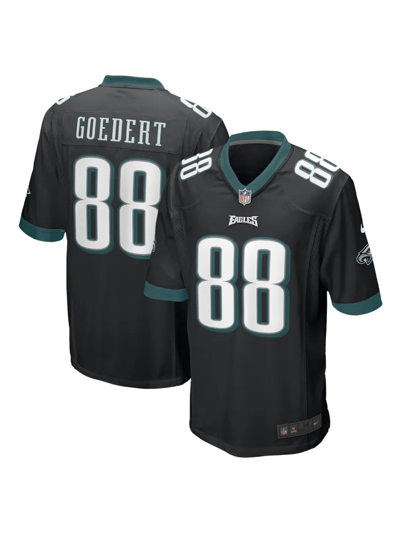 Philadelphia Eagles Dallas Goedert Men's Nike Black Game Jersey