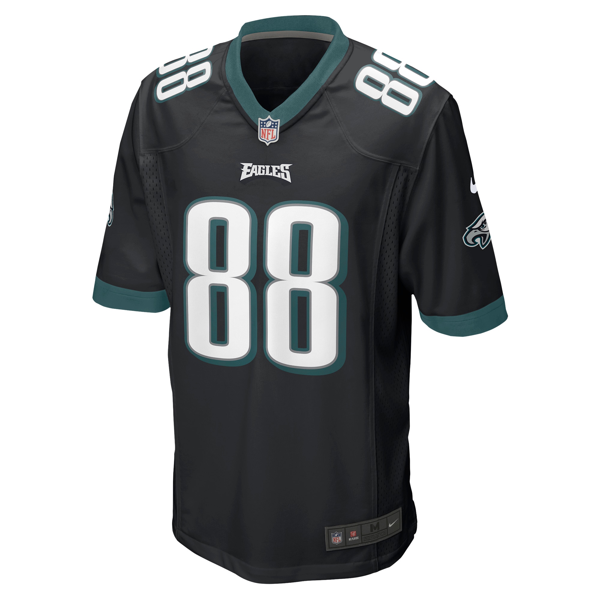 Philadelphia Eagles Dallas Goedert Men's Nike Black Game Jersey