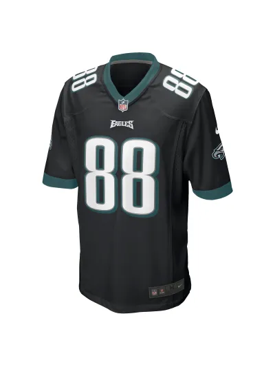 Philadelphia Eagles Dallas Goedert Men's Nike Black Game Jersey 02