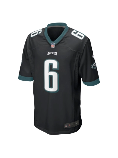 Philadelphia Eagles DeVonta Smith Men's Black Game Jersey 02