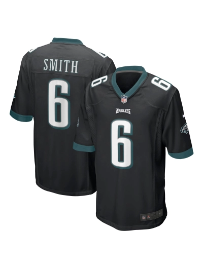 Philadelphia Eagles DeVonta Smith Men's Black Game Jersey 01