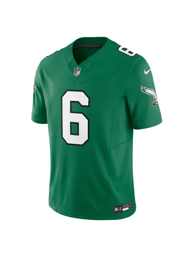 Philadelphia Eagles DeVonta Smith Men's Nike Kelly Green Vapor FUSE Limited Jersey 02