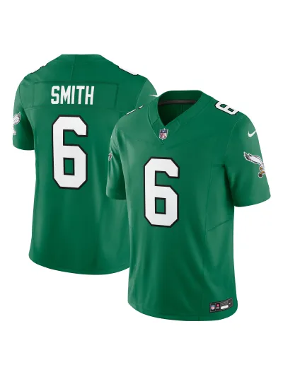 Philadelphia Eagles DeVonta Smith Men's Nike Kelly Green Vapor FUSE Limited Jersey 01