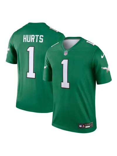 Philadelphia Eagles Jalen Hurts Men's Nike Kelly Green Alternate Legends Jersey 01