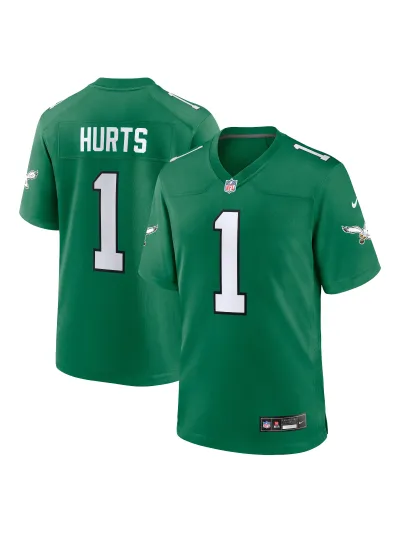 Philadelphia Eagles Jalen Hurts Men's Nike Kelly Green Reserve Jersey 01