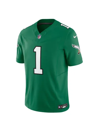 Philadelphia Eagles Jalen Hurts Men's Nike Kelly Green Vapor FUSE Limited Jersey 02