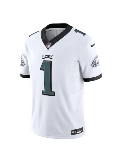 Philadelphia Eagles Jalen Hurts Men's Nike White Vapor FUSE Limited Jersey 02