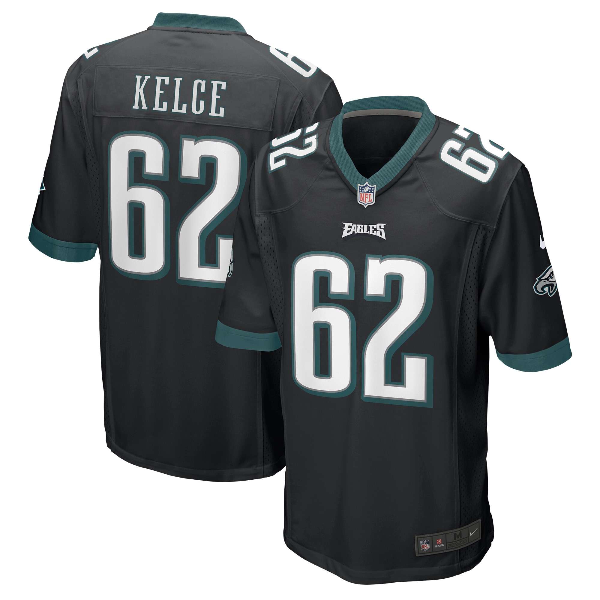 Philadelphia Eagles Jason Kelce Men's Nike Black Game Jersey