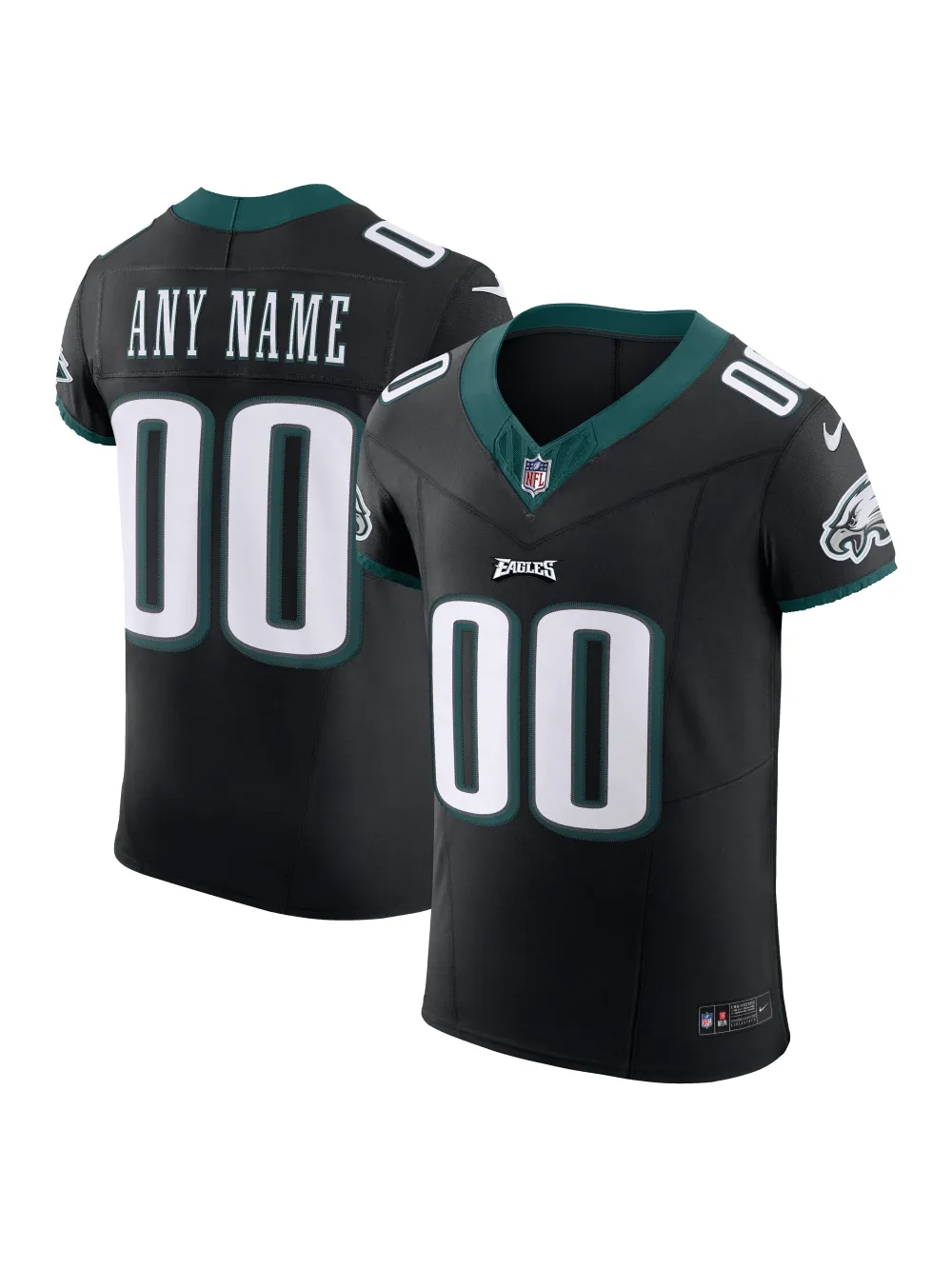 Philadelphia Eagles Men's Nike Black Alternate Vapor FUSE Elite Custom Jersey