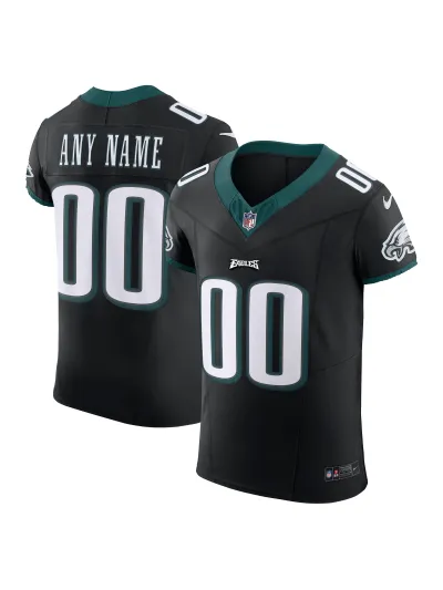 Philadelphia Eagles Men's Nike Black Alternate Vapor FUSE Elite Custom Jersey 01