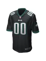 Philadelphia Eagles Men's Nike Black Alternative Custom Game Jersey
