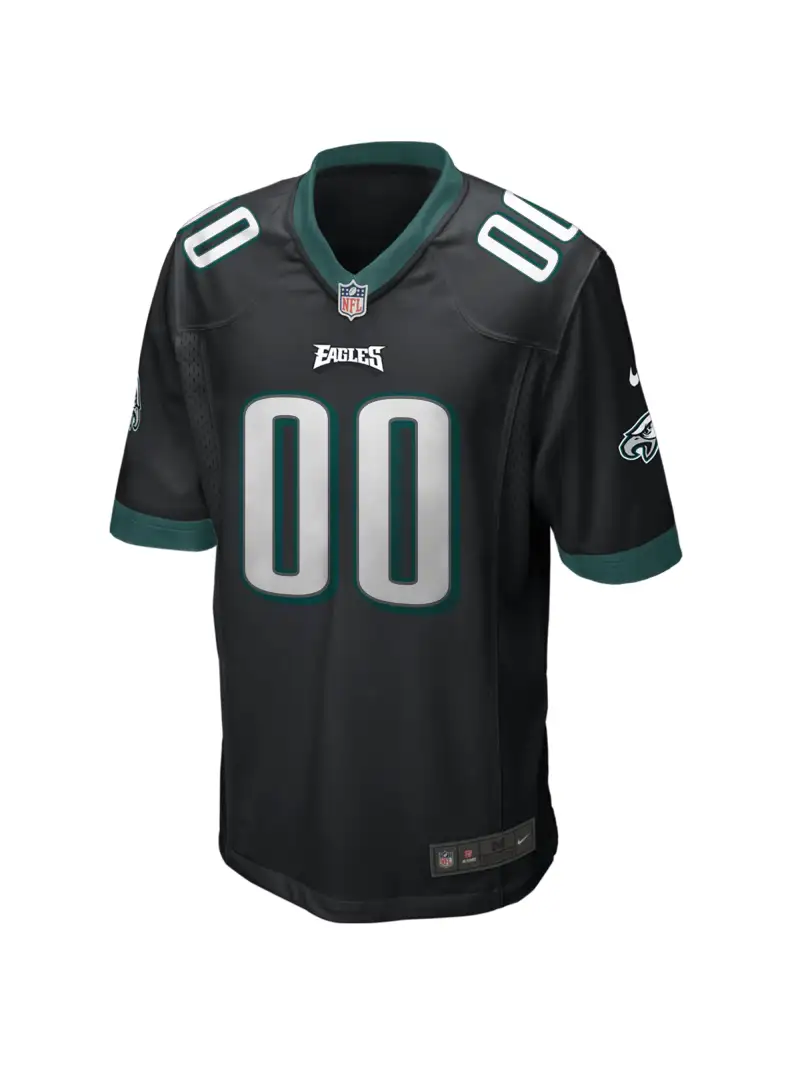 Philadelphia Eagles Men's Nike Black Alternative Custom Game Jersey