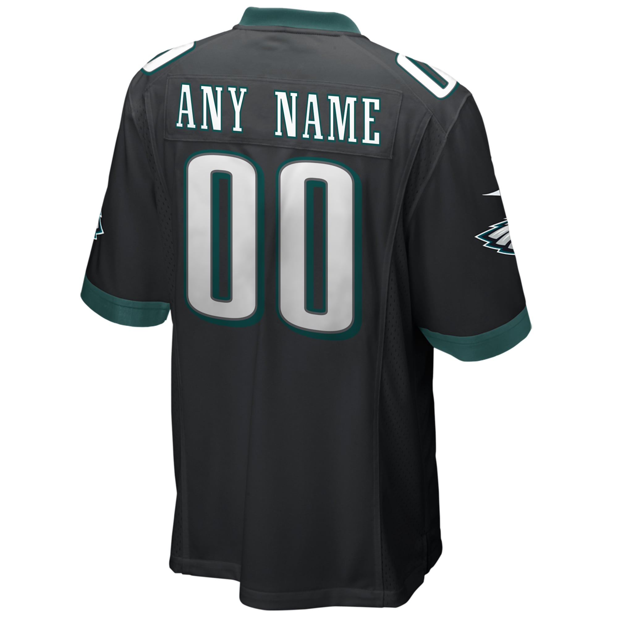 Philadelphia Eagles Men's Nike Black Alternative Custom Game Jersey