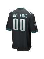 Philadelphia Eagles Men's Nike Black Alternative Custom Game Jersey