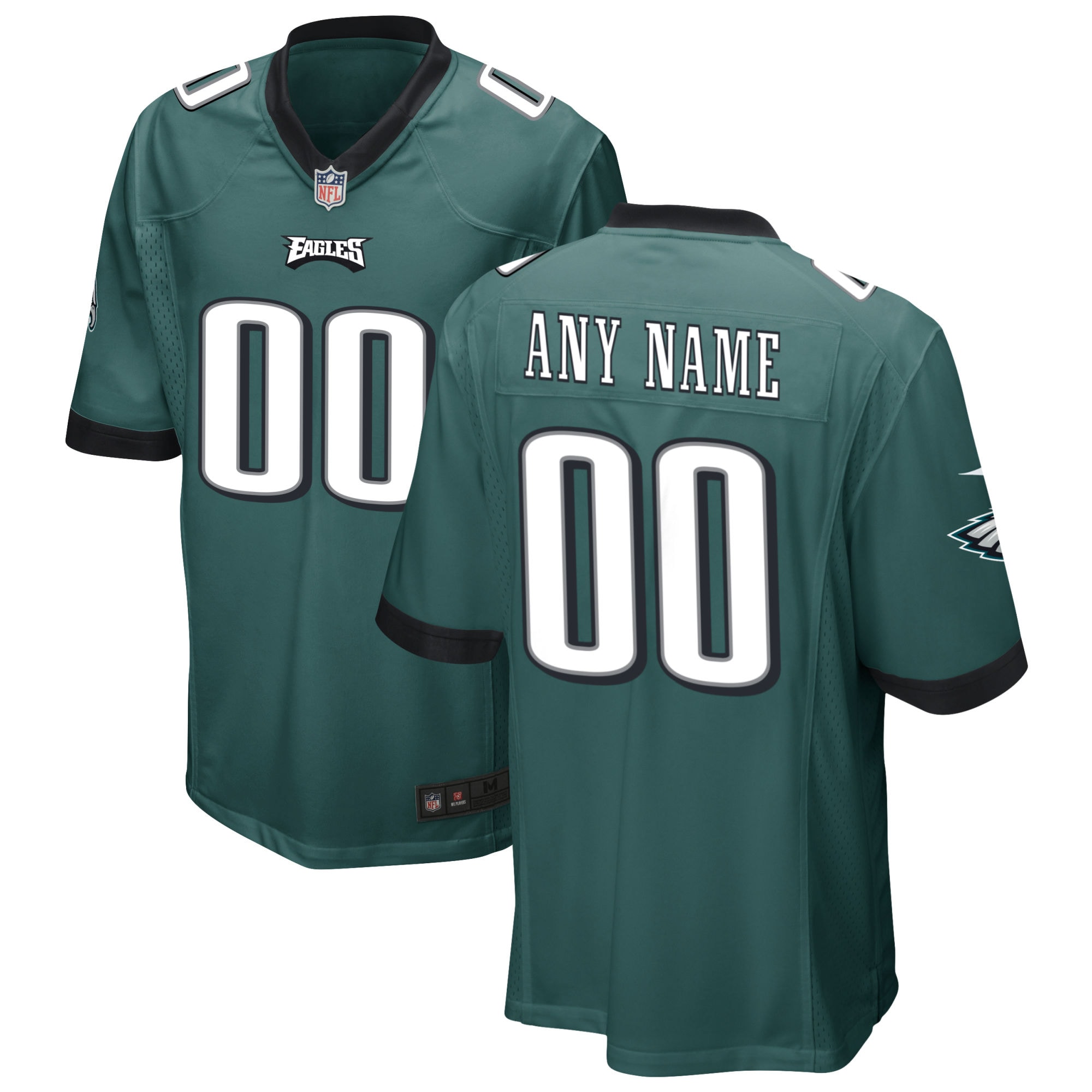 Philadelphia Eagles Men's Nike Midnight Green Custom Game Jersey