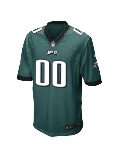 Philadelphia Eagles Men's Nike Midnight Green Custom Game Jersey 02