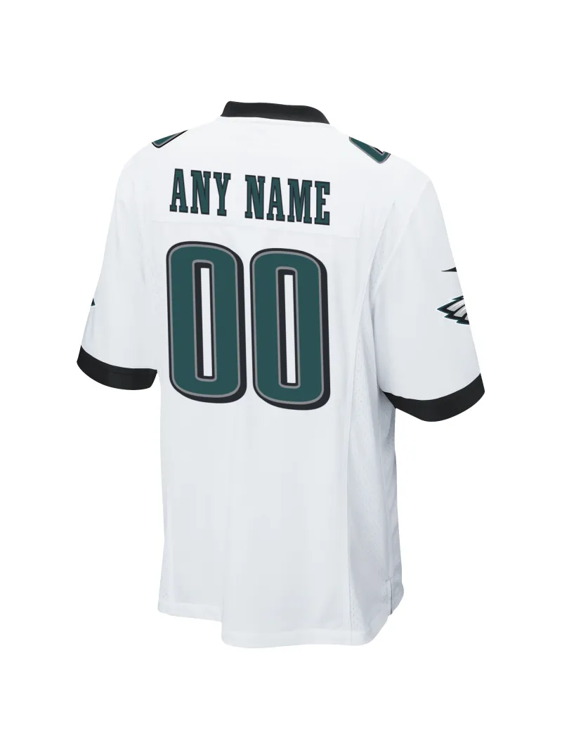 Philadelphia Eagles Men's Nike White Custom Game Jersey