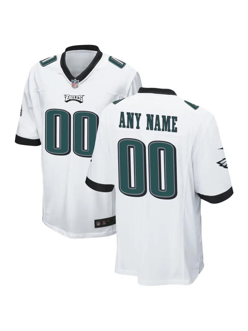 Philadelphia Eagles Men's Nike White Custom Game Jersey