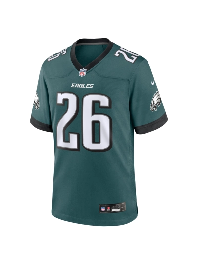 Philadelphia Eagles Men's Saquon Barkley Nike Midnight Green Game Player Jersey 02