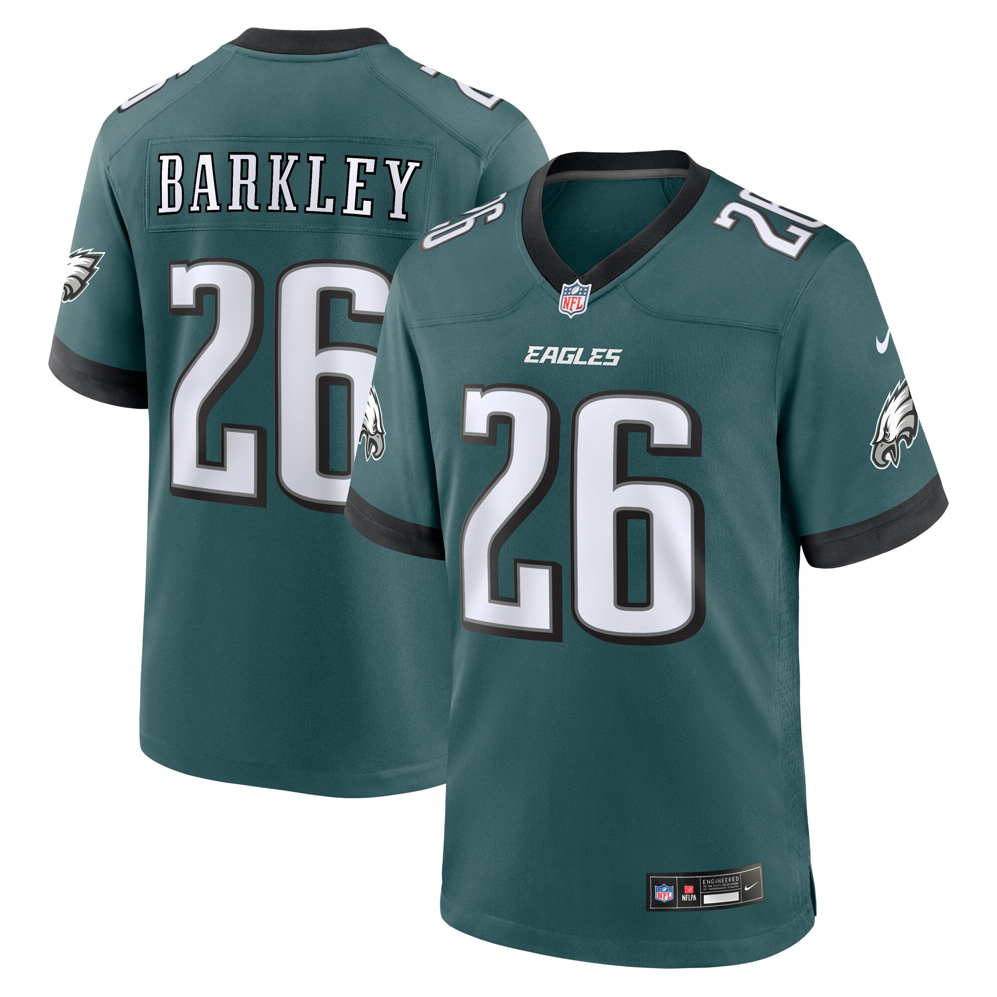 Philadelphia Eagles Men's Saquon Barkley Nike Midnight Green Game Player Jersey