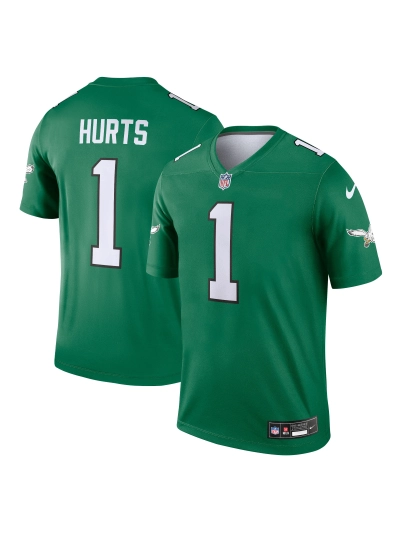 Philadelphia Eagles Youth Jalen Hurts  Nike Kelly Green Game Jersey 01