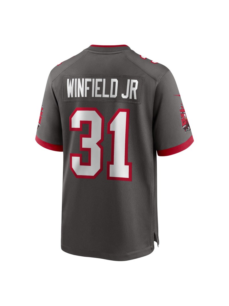 Men's Tampa Bay Buccaneers Antoine Winfield Jr. Nike Pewter Game Jersey