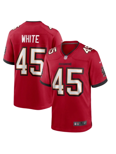 Men's Tampa Bay Buccaneers Devon White Nike Red Players Game Jersey 01