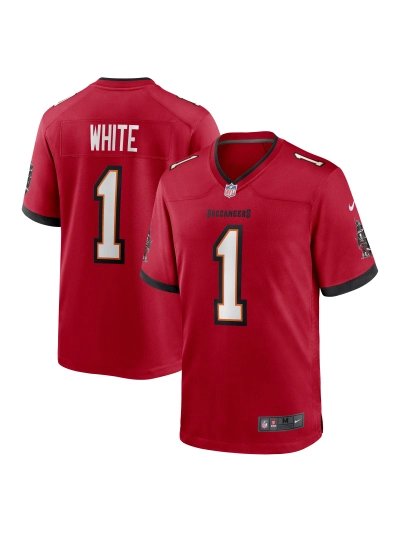 Men's Tampa Bay Buccaneers Rachaad White Nike Red Gamer Jersey 01