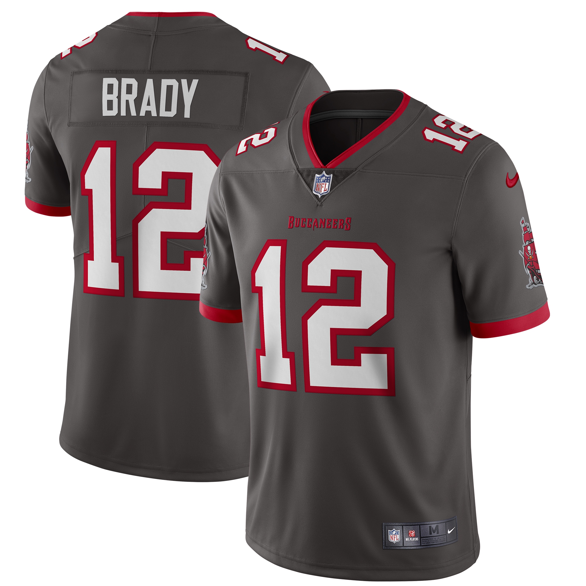 Men's Tampa Bay Buccaneers Tom Brady Nike Pewter Alternate Vapor Limited Edition Jersey