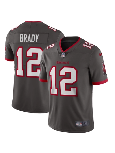 Men's Tampa Bay Buccaneers Tom Brady Nike Pewter Alternate Vapor Limited Edition Jersey 01