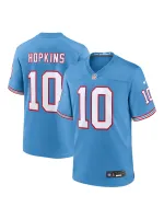 Men's Tennessee Titans DeAndre Hopkins Nike Light Blue Oilers Retro Players Game Jersey