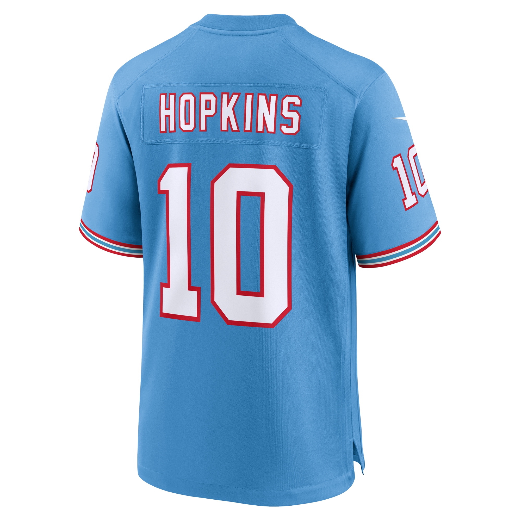 Men's Tennessee Titans DeAndre Hopkins Nike Light Blue Oilers Retro Players Game Jersey