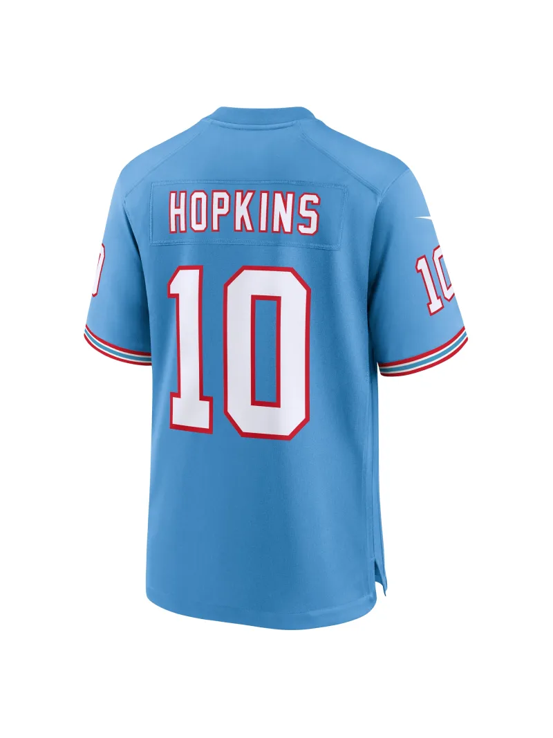 Men's Tennessee Titans DeAndre Hopkins Nike Light Blue Oilers Retro Players Game Jersey