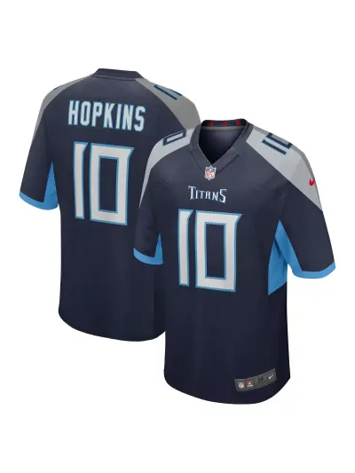 Men's Tennessee Titans DeAndre Hopkins Nike Navy Game Jersey 01